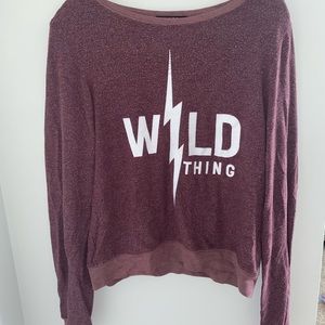WILDFOX MAROON WILD THING SWEATSHIRT/SWEATER